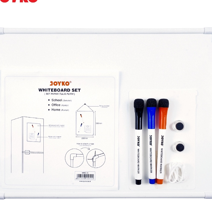 

Spesial Whiteboard Set Papan Tulis Putih Joyko WBS1