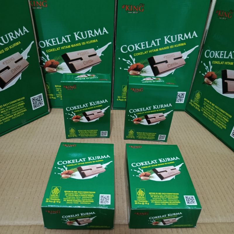 

Coklat Kurma d'KING 1 dus isi 4 pack total 80 pcs