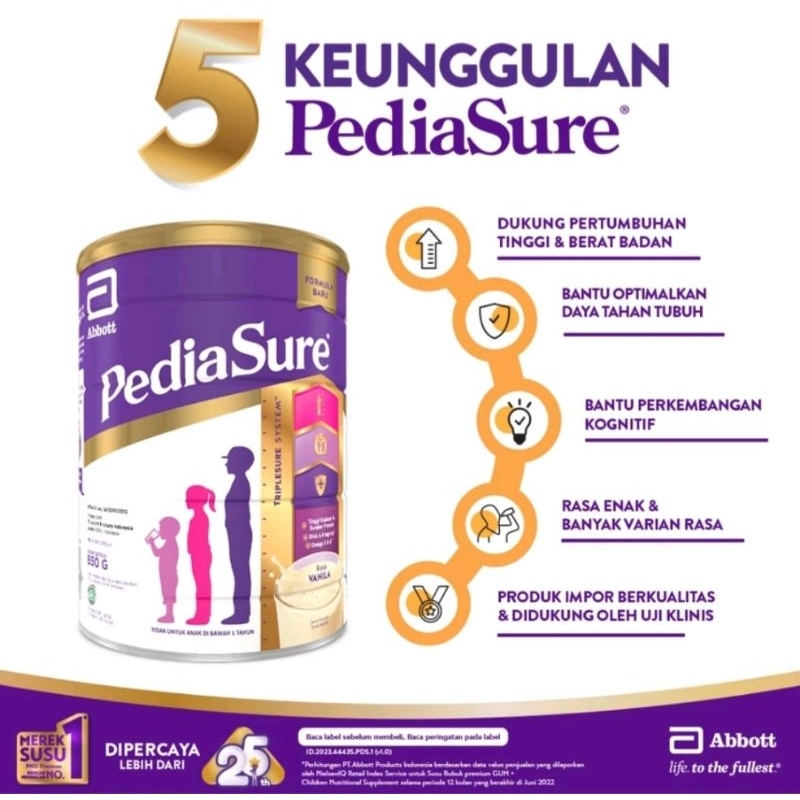 Pediasure Vanila 850 gram