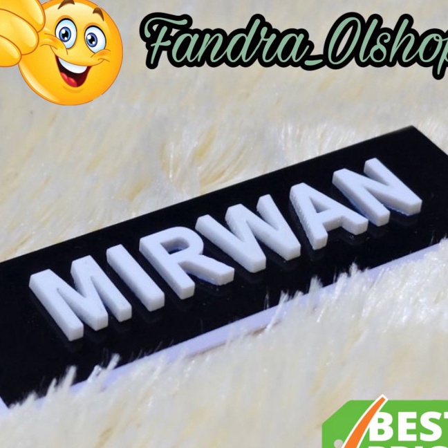 

FG2 Papan Nama Timbul 3D Name Tag Timbul 3D Akrilik Dove MAX 1 HURUF Kualitas Terbaik