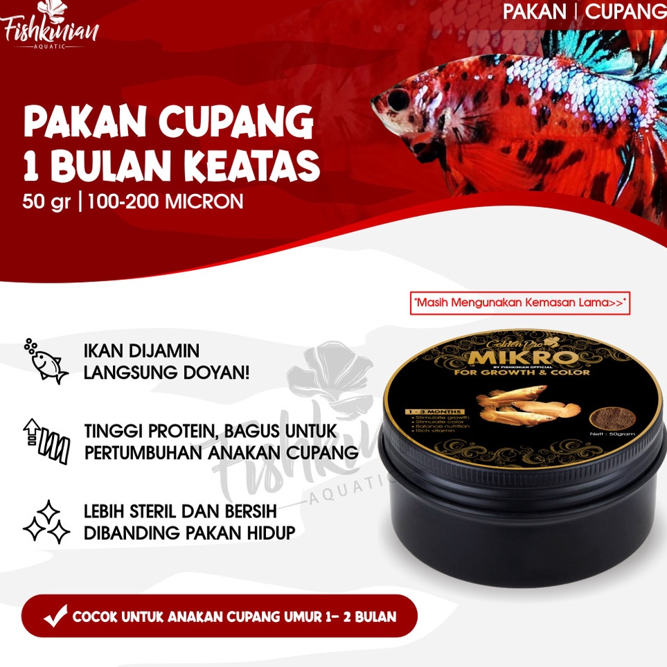 Harga Terbaik  PELET CUPANG PREMIUM FISHKINIAN  MIKRO UNTUK LUBUKAN