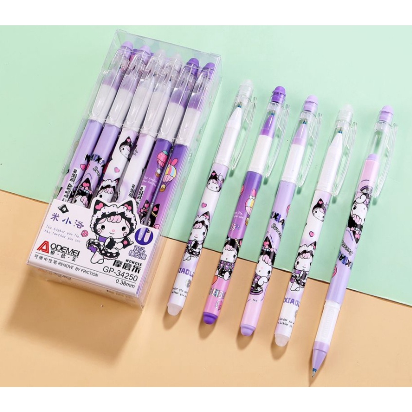 

KF7 12pc pen gel bisa dihapus pulpen erasable bolpen hapus lucu fancy ODEMEI