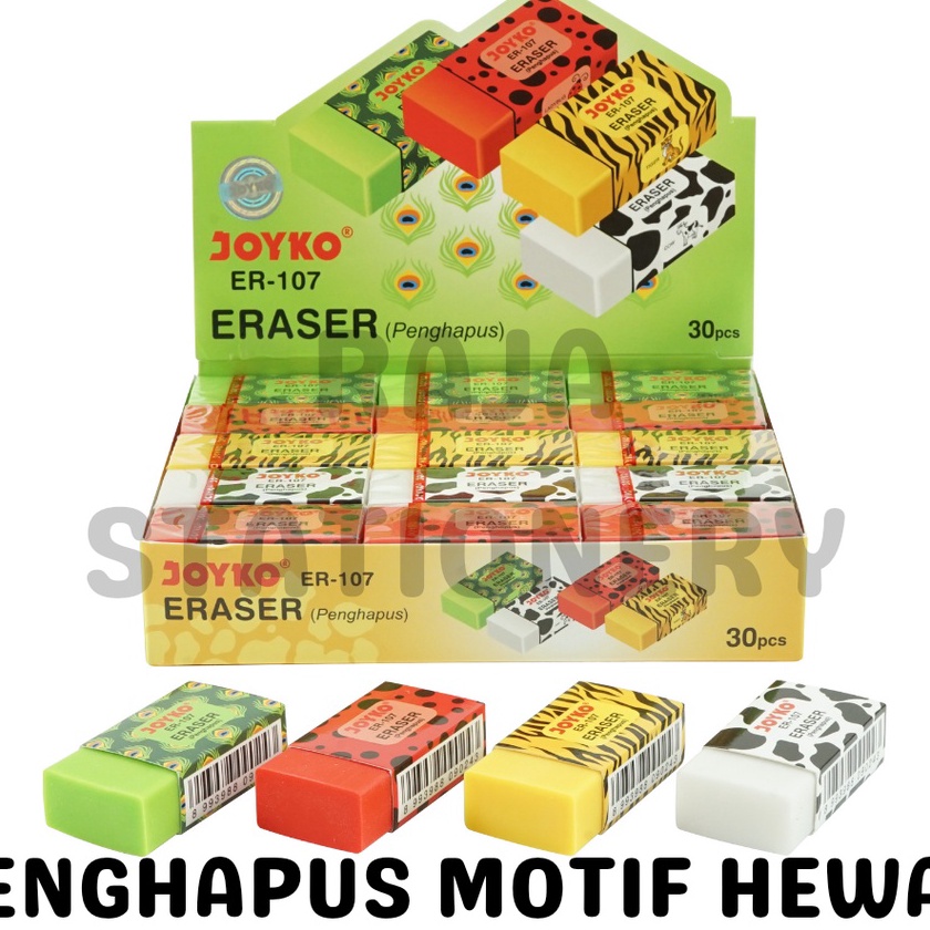 

FG2 JOYKO ERASER PENGHAPUS JOYKO MOTIF HEWAN BINATANG LUCU ER17 3PCS