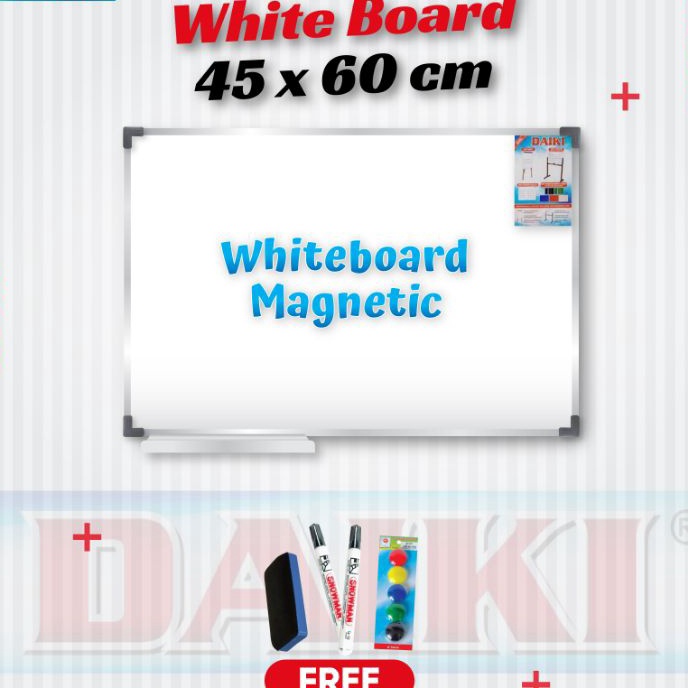 

Hemat Papan tulis Whiteboard DAIKI Magnetic Uk 45x6 Cm