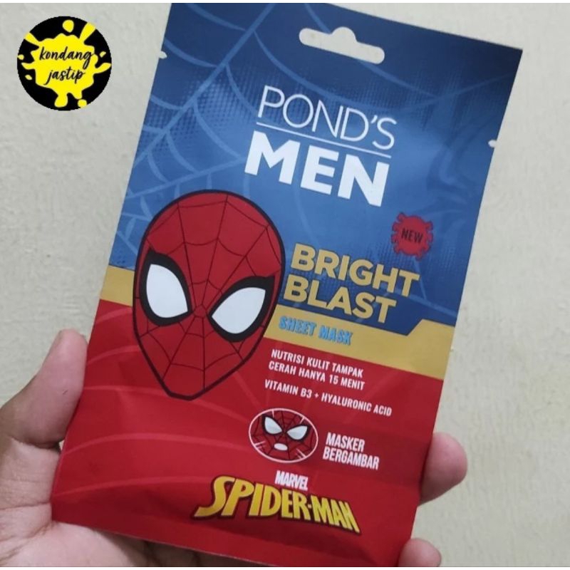 ponds men bright blast sheet mask spiderman