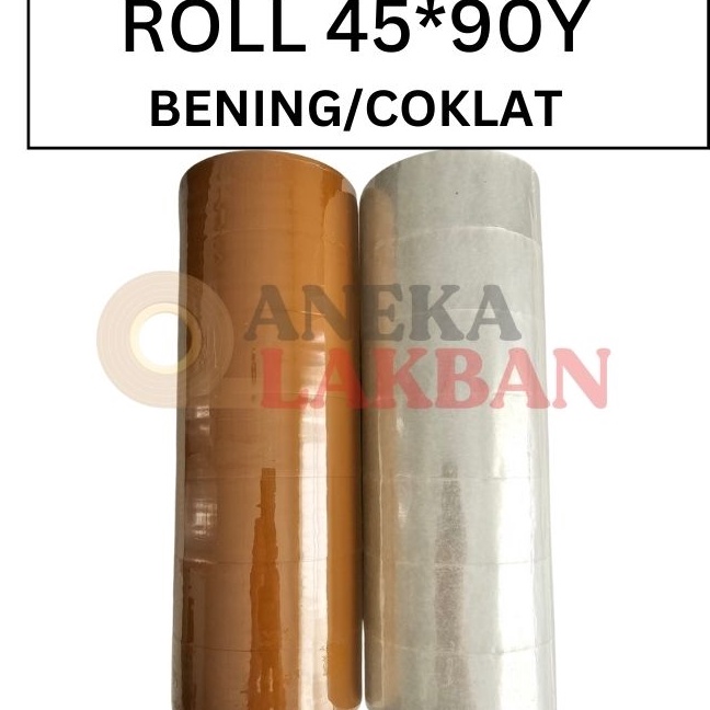 

KI3 1 ROLL ISI 6 PCS HORICI LAKBAN OPP 2 INCH 45MM x 9 Yard ISOLASI BENING COKLAT TERMURAH