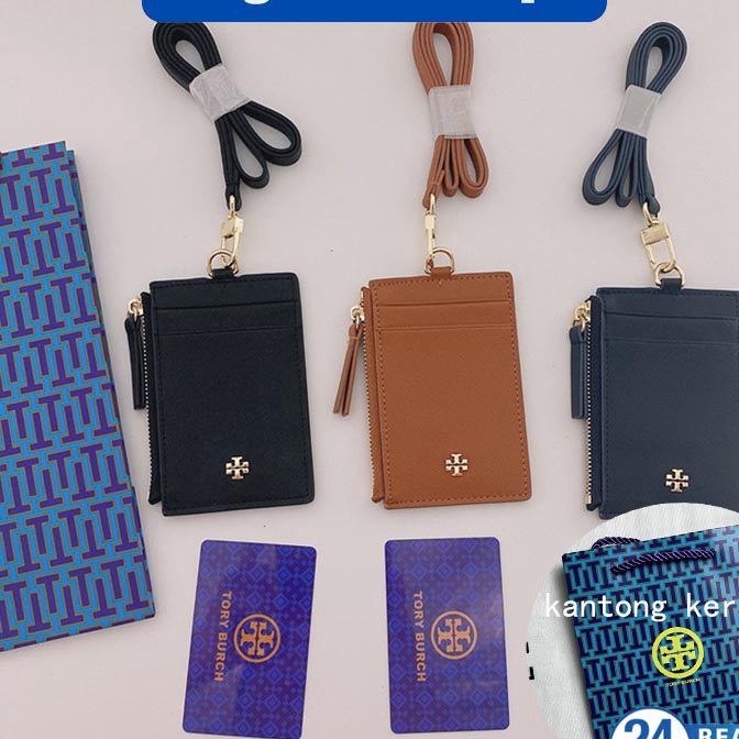 

FG2 Tory burch lanyard Kartu kerjapemegang kartu id DIY klasik originalname tag holder Pengiriman Cepat