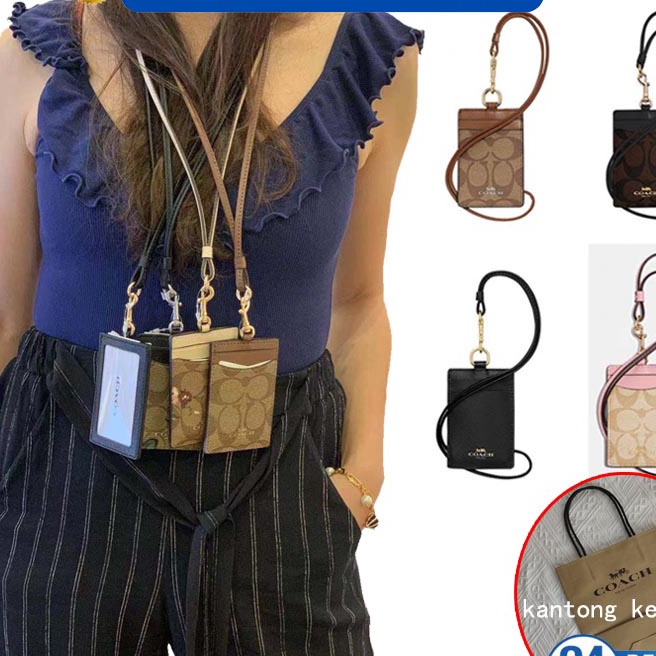 

KI3 Pengiriman Cepat Coach Lanyard Kartu kerja pemegang kartu id Kartu Nama Kartu Kampus Pemegang Kartu