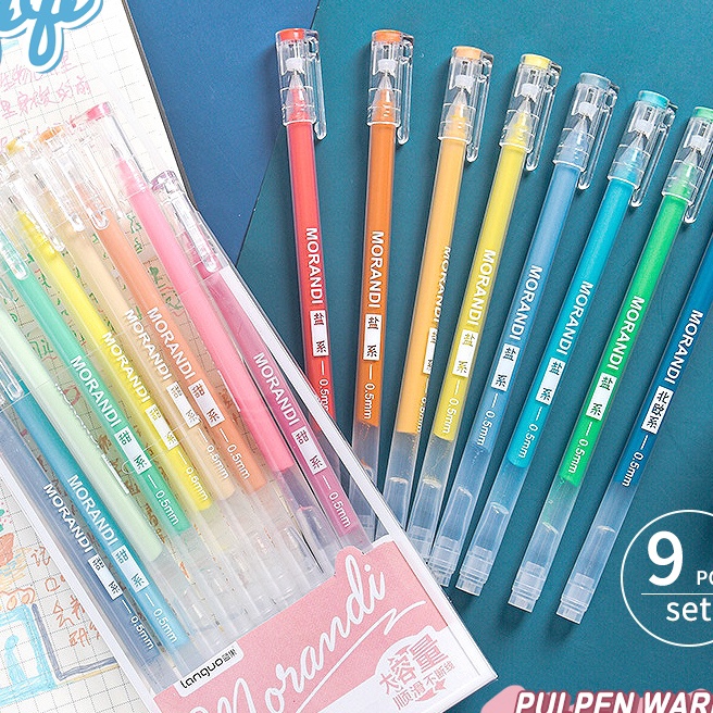 

KI3 Pulpen Aesthetic Pulpen Warna Warni 1 Set Morandi Gel pen skin color Pulpen Cute Pen Qiqi Treasure