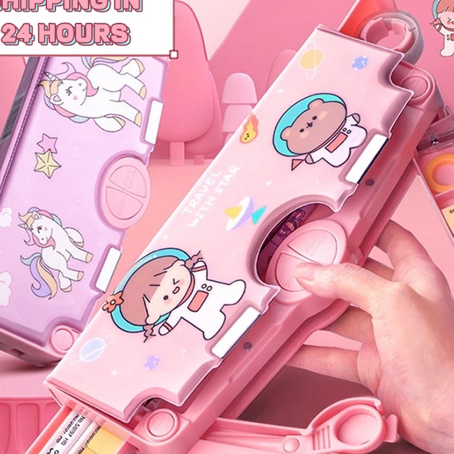 

Terkini CODKotak Alat TulisKotak Pensil Pola Kartun Rautan KapasitasTempat Pensil Dua Lapis Bahan Plastik Multifungsi Untuk Anak alat tulis aesthetic
