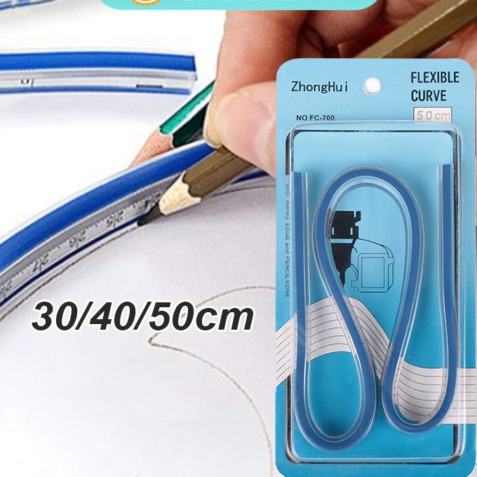 

KF7 5cm Penggaris Jahit Lentur Pola Lengkung Flexible Curve Ruler CT5