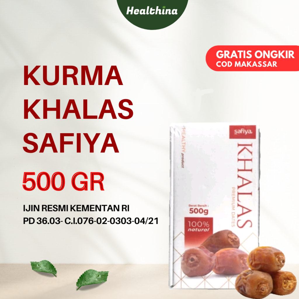 

Kurma Khalas 500 gr Safiya/ Manis-Legit-Premium/(COD Makassar)