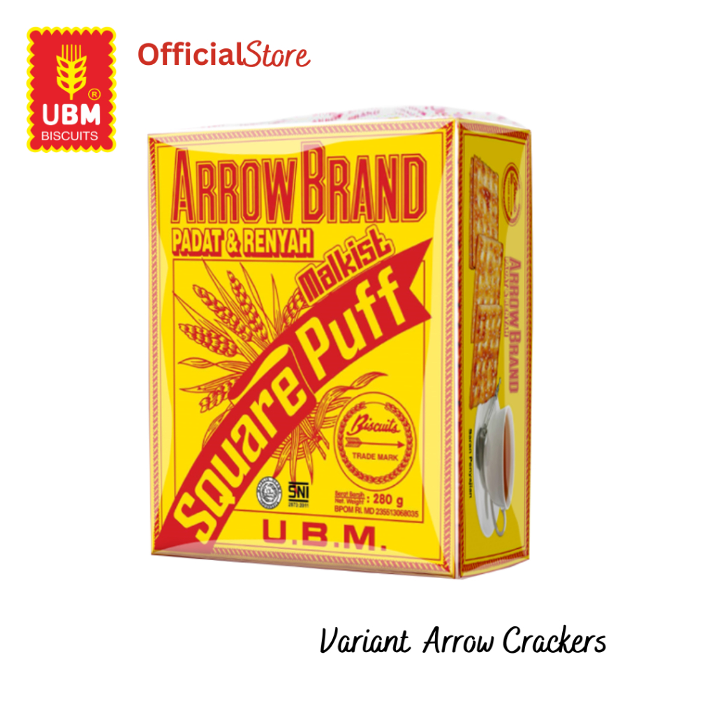 

UBM Biscuit Square Puff 350gr (Arrow Brand) - Manis