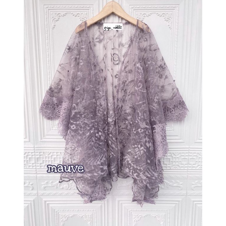 U46 Outer Brukat Cape Brukat Tile Mutiara Kebaya Simple Bring it Now
