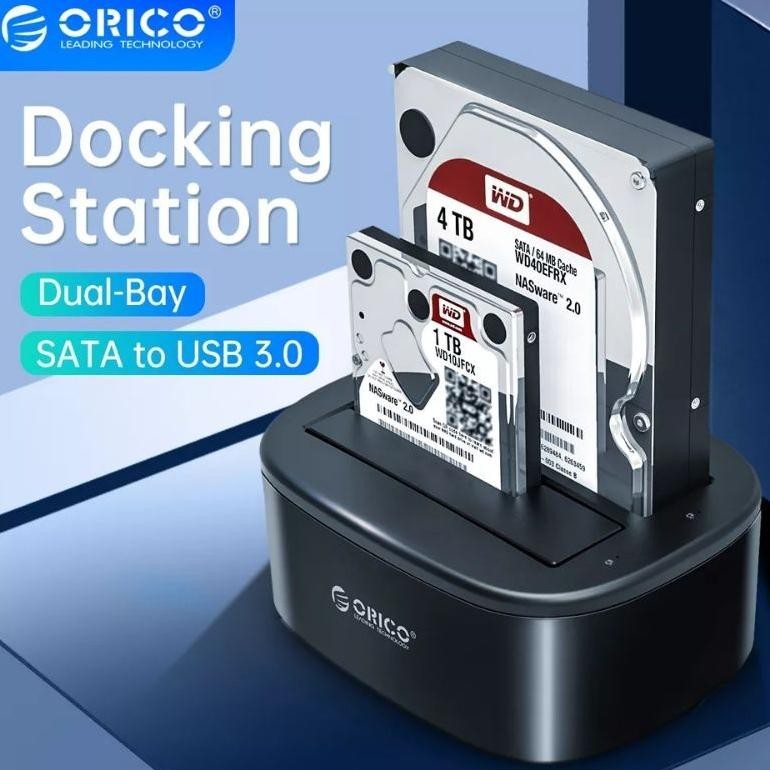 Orico HDD Docking 1X/2X Bay USB 3.0 -6228US3/ 6228US3-C - Black