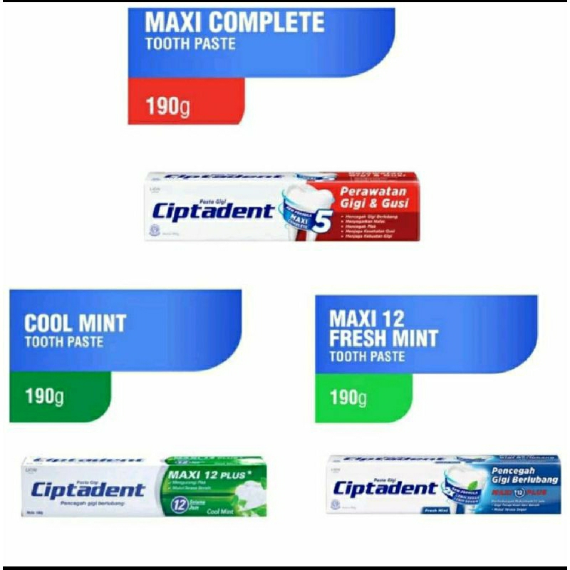 CIPTADENT 190GR / PASTA GIGI CIPTADENT / 190GR / ALL VARIANT