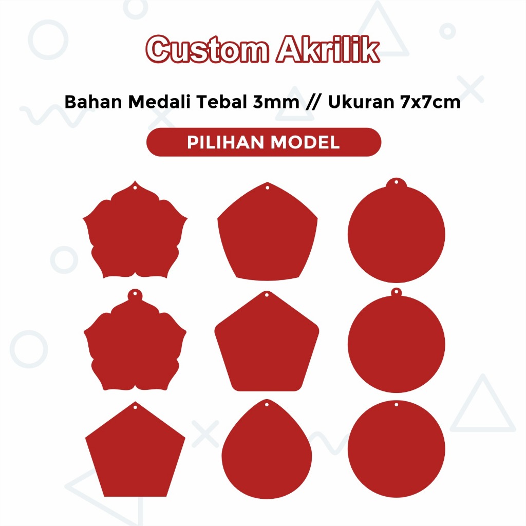 BAHAN MEDALI/MEDALI/MEDALI AKRILIK