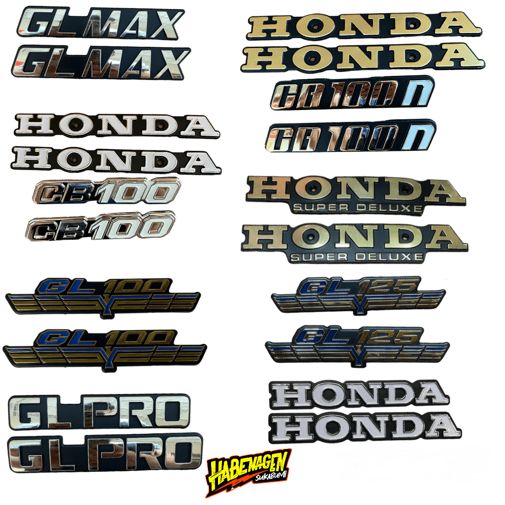 emblem emblim logo tangki tengki tank set dop cover tutup tepong aki sayap garuda honda gl k 100 125