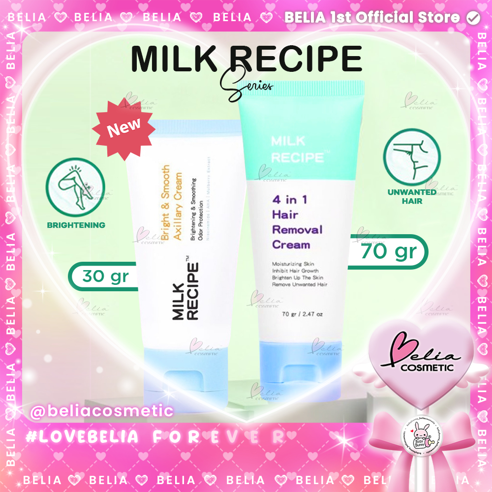 ❤ BELIA ❤ MILK RECIPE 4 in 1 Hair Removal Cream | Bright & Smooth Axillary Cream | Remover Unwanted 