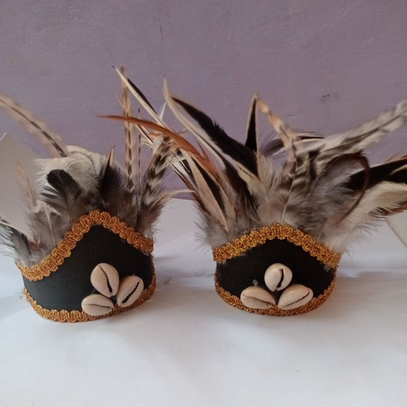 sepasang gelang etnik dayak/kerang asli