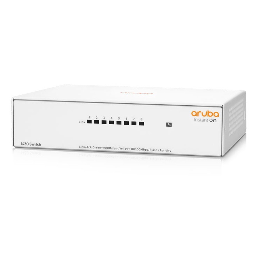 HPE Aruba 1430 Instant On 8-Port Gigabit Unmanaged Switch (R8R45A)