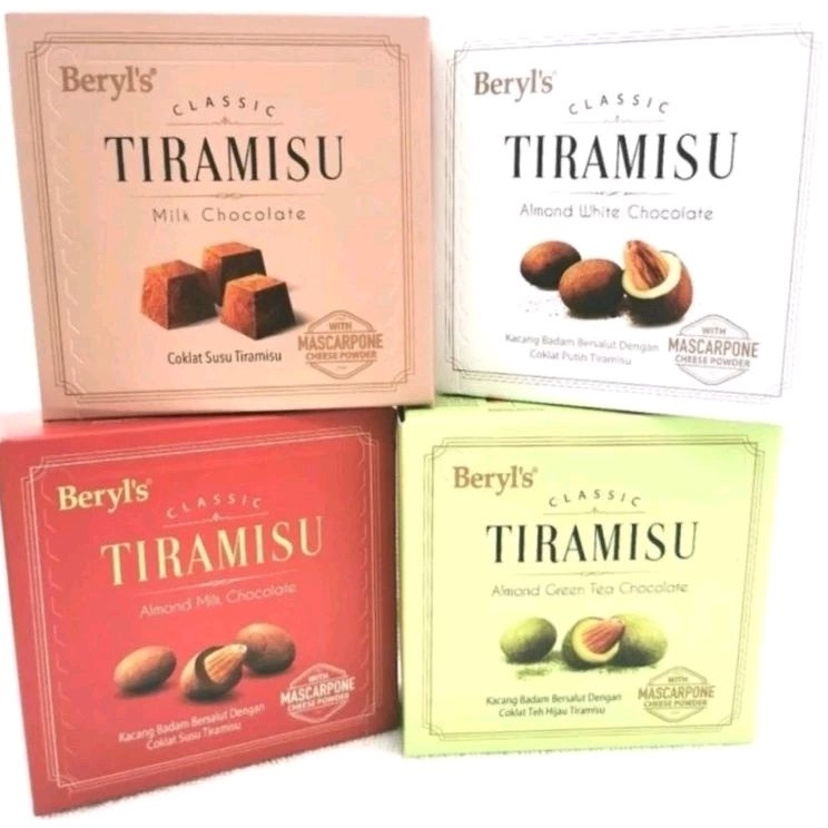

Beryl's 100gr Tiramisu Almond Chocolate Box Chocolate Malaysia Beryl Beryl's White Milk