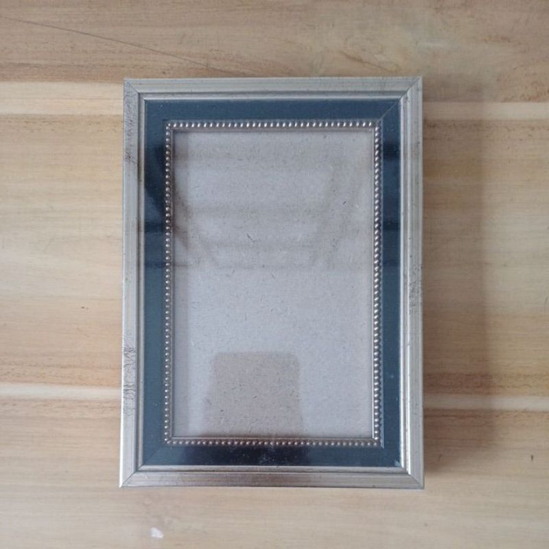 Pigura kayu frame foto bongkai 4r ukir black