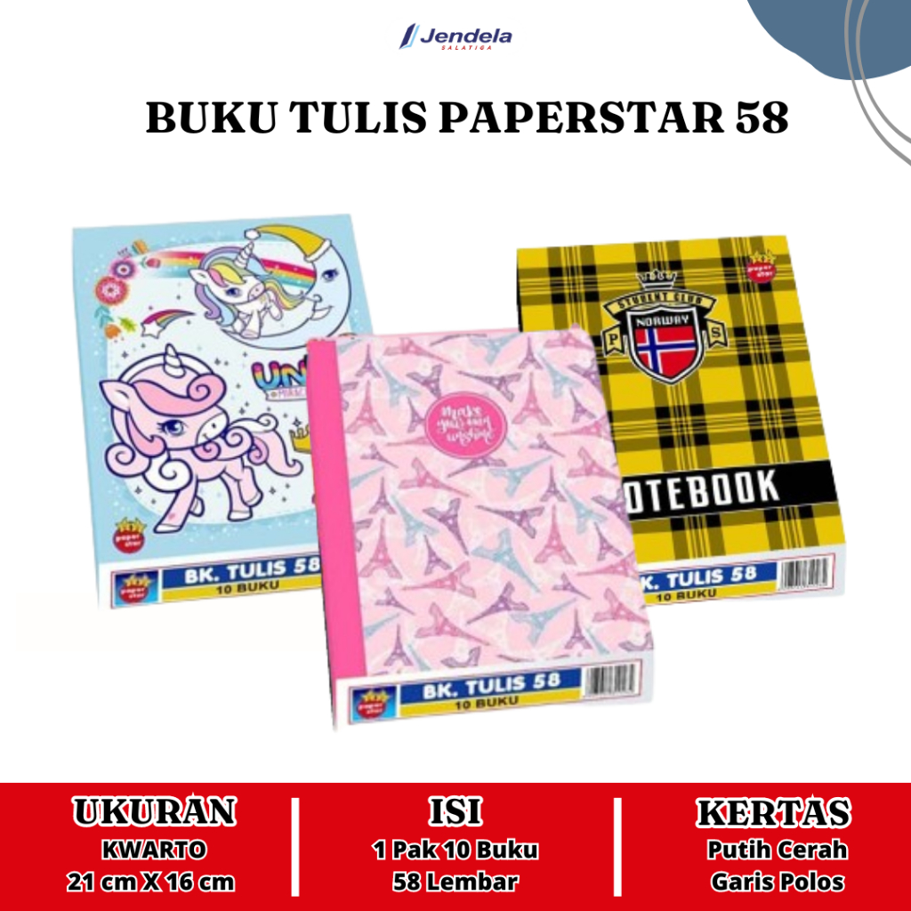 

Paper Star - Buku Tulis 58 Lembar Paperstar - ATK