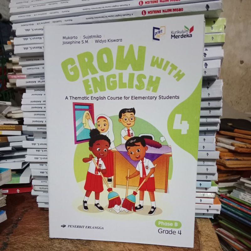 buku bahasa Inggris (grow with English) SD kelas 4 penerbit erlangga