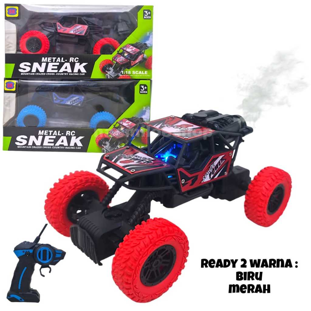 SNEAK POWER METAL RC Mainan Mobil Asap remote control body metal jeep RC Spray Car