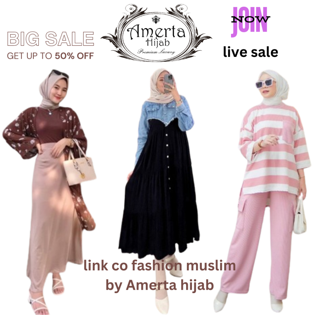 Amerta Hijab tunik gamis setelan midi
