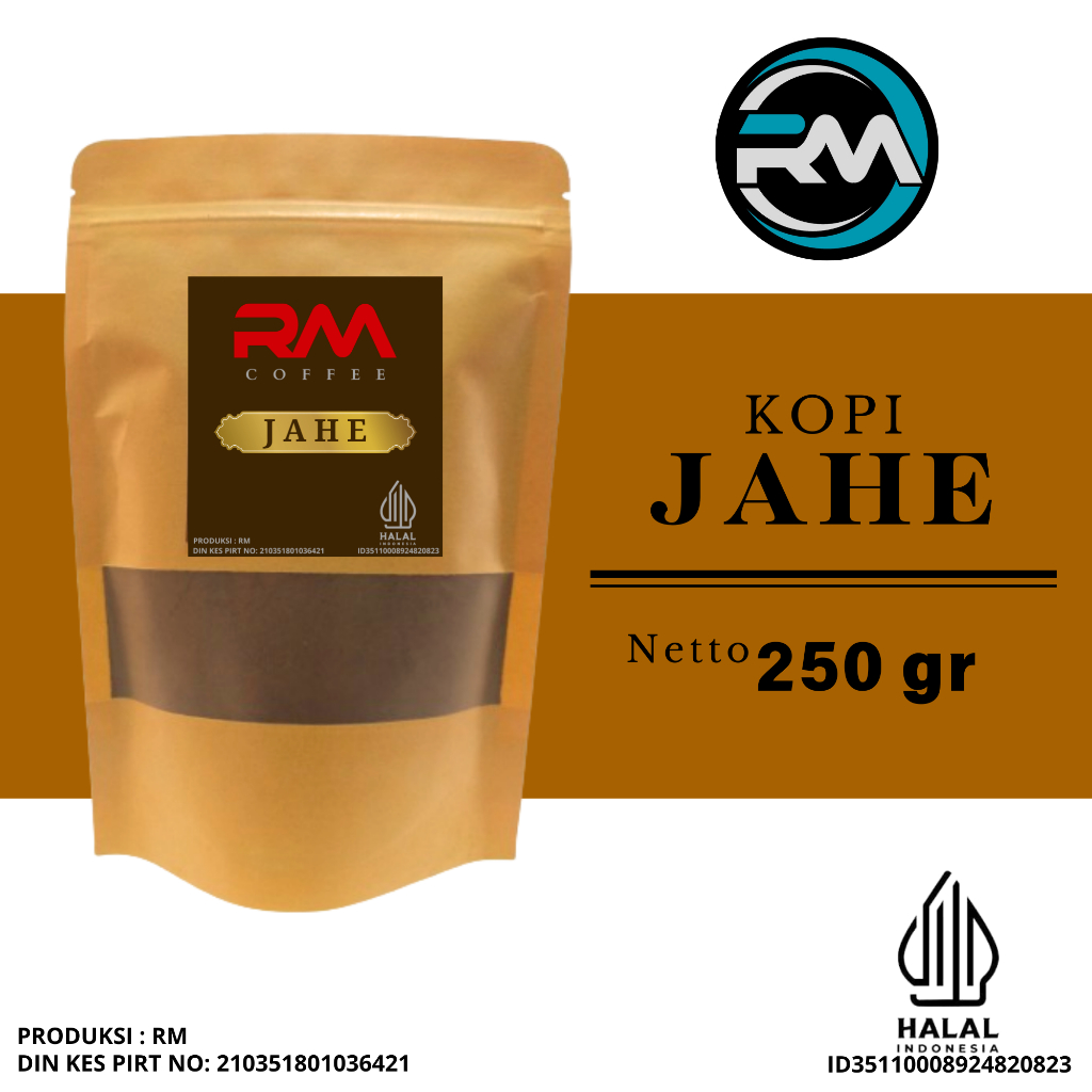 

Kopi JAHE isi 250 Gram Bubuk Giling Halus rasa jahe