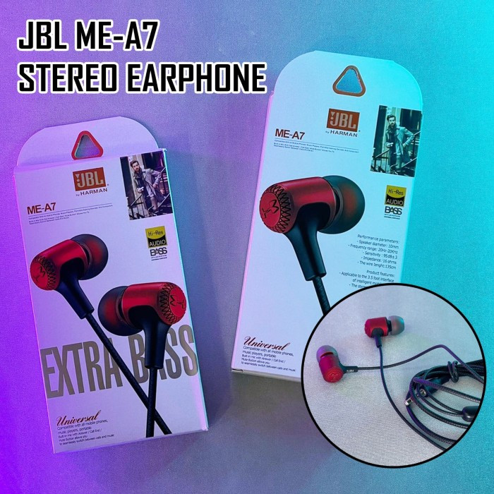 HF I HANDSFREE JBL ME-A7 UNIVERSAL EXTRA BASS