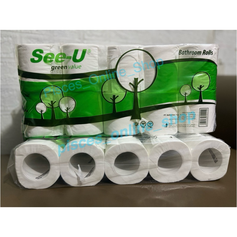 Tissue Gulung See U Tissue Toilet Tissue Bathroom isi 10 roll