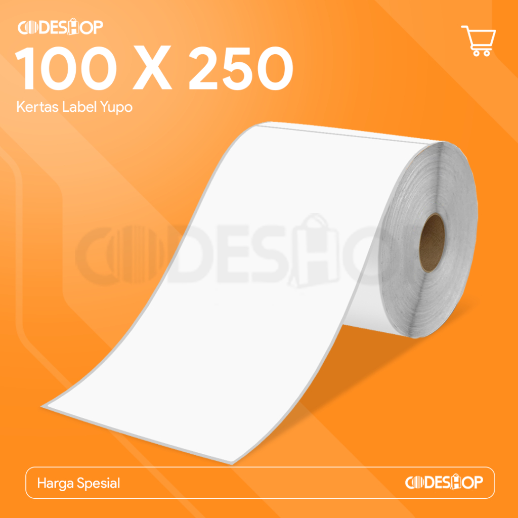 

Stiker Label Yupo 100x250 Kertas Barcode 100 x 250 mm 1 Line 100x250mm