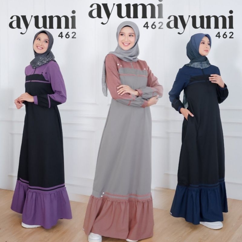 TERMURAH | BEST SELLER | DRESS GAMIS CASUAL FORMAL DAILY AYUMI 462 BY ETHICA ELFA | PURPLE | PINK | 