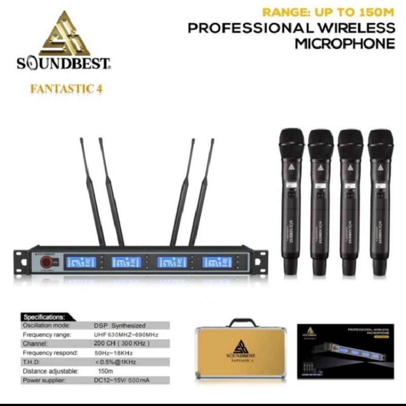 Mic wireless Soundbest 4mic wireless soundbest fantastic 4 original - mic JJHH
