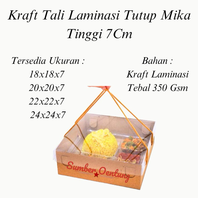 

[10PCS] KRAFT LAMINASI TALI TUTUP MIKA TINGGI 7 SOUVENIR BOX KARDUS HAMPERS