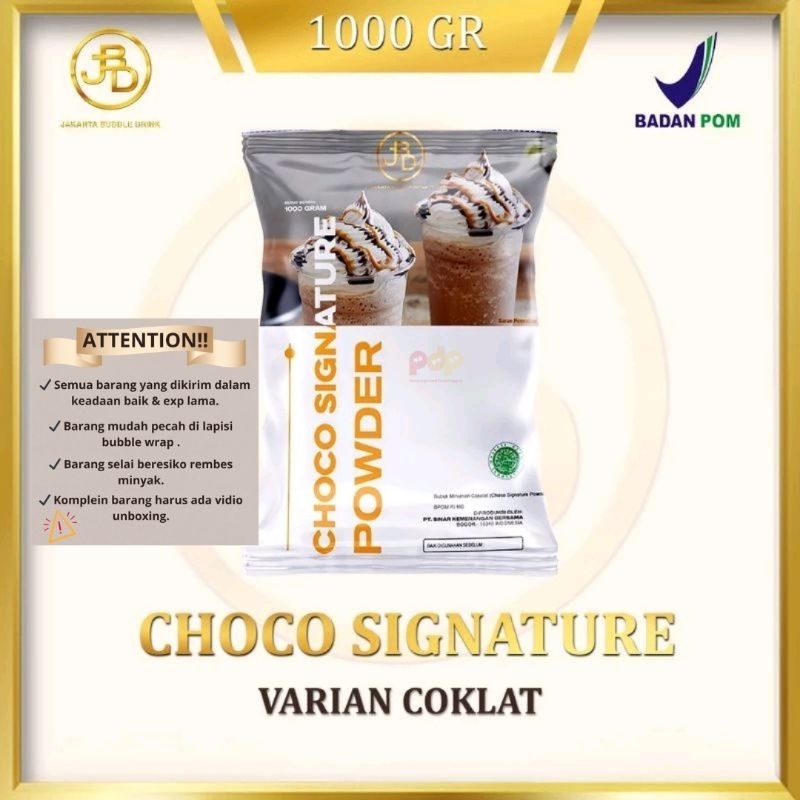 

JBD Bubuk Minuman Choco Signature Plain / Choco Caramel 1kg PLAIN