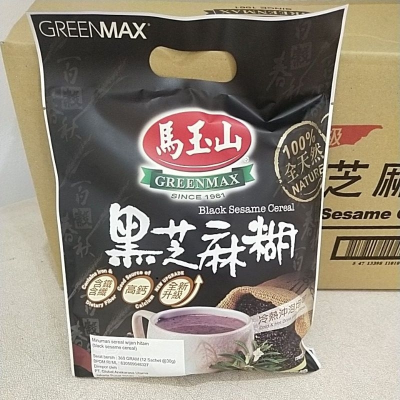 

Greenmax Black sesame Cereal 360g (12 saset@30g)