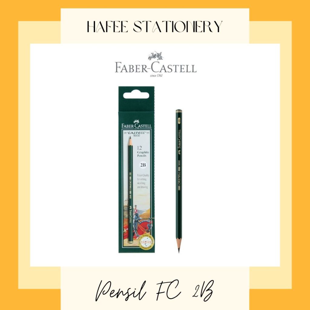 

FABER CASTELL - Pensil Kayu 9000 2B (dapat kirim instant bandung)