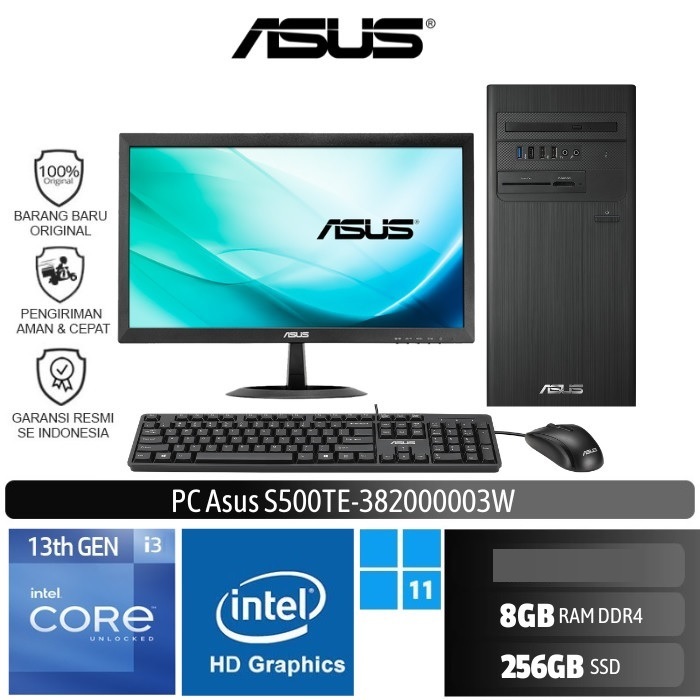 PC Asus S500TC Core i3-13100 8GB SSD 256GB Win11