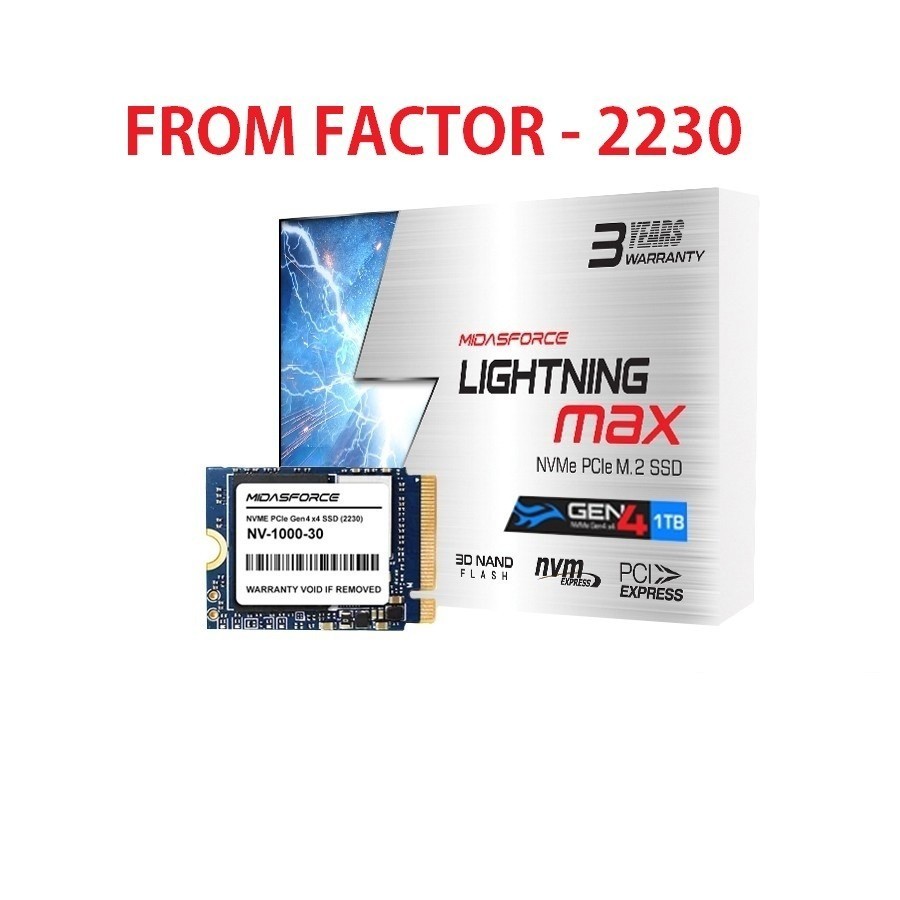 NVME 2230 gen4 1TB MIDASFORCE 2230 M2 LIGHTNING MAX SSD NVME PCIE GEN4
