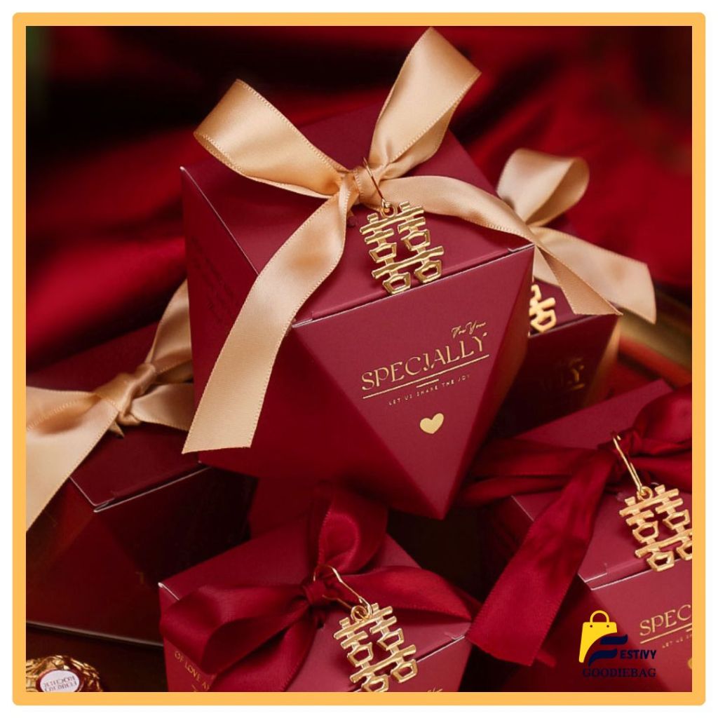 

FG Kotak Souvenir Pernikahan / Bentuk Berlian Souvenir 1 SET TERMURAH WED27