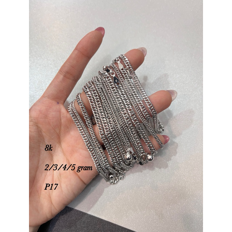 Gelang rantai hollo mas putih