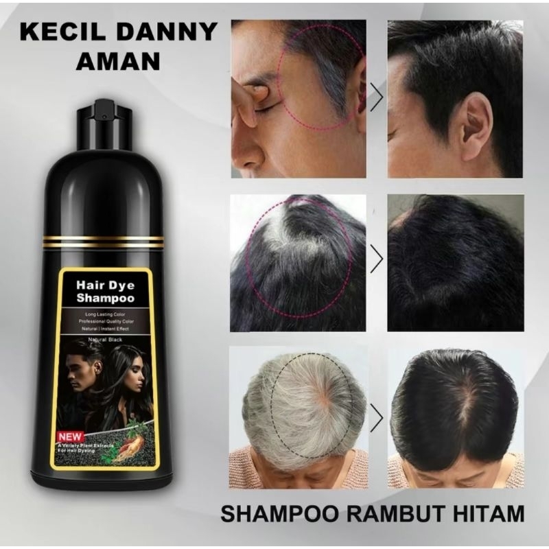 CrownCare Shampoo Uban Hair Coloring Shampoo Pewarna Rambut Menutupi Uban Atasi Uban Rambut
