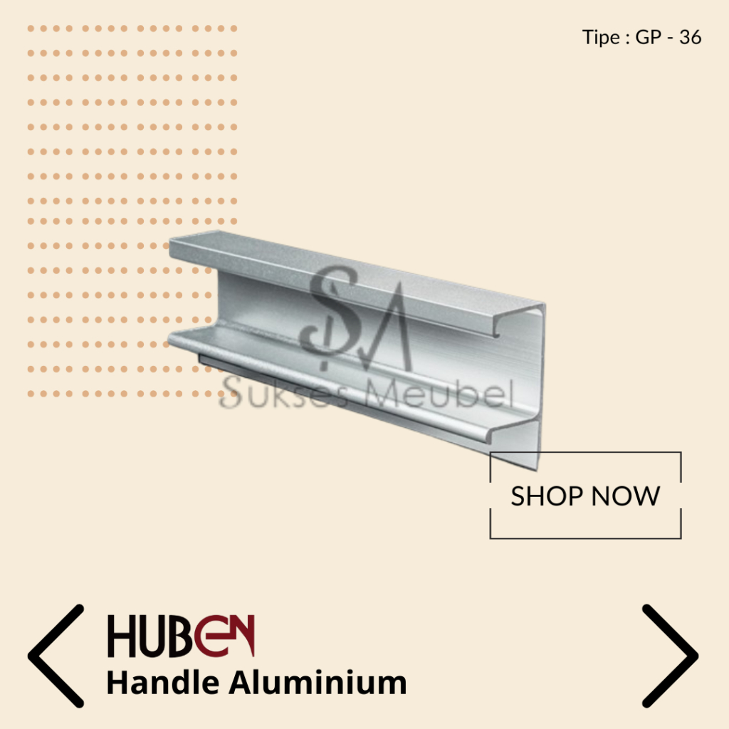 HUBEN Handle 3 Meter GP 36 | Profil / Handle Aluminium HUBEN