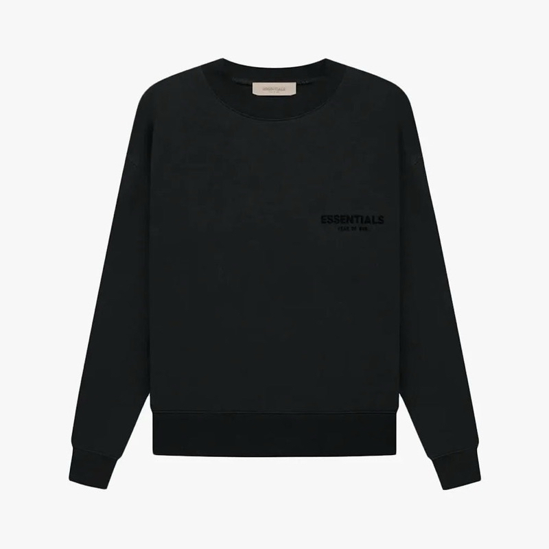 essentials fear of god crewneck strecht limo black original