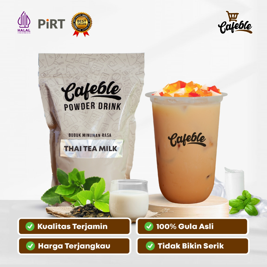 

Cafeble Bubuk Minuman Premium Rasa Thai Tea Kemasan 1 kg