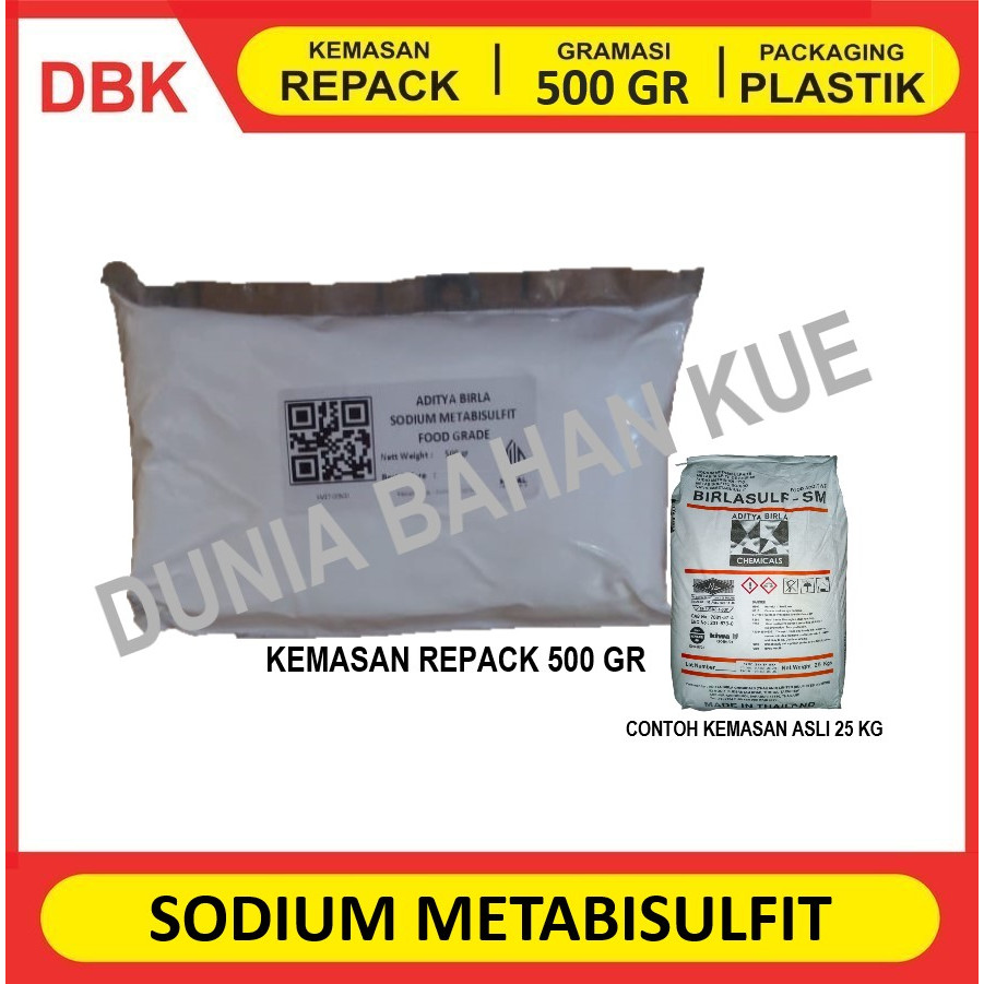 

SODIUM METABISULFIT / SODIUM METABISULPHITE / SMS / NATRIUM - REPACK 500 GR